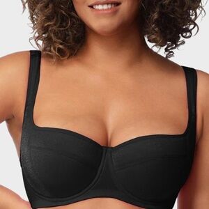 Shecurve shimmer lightly padded balconette bra